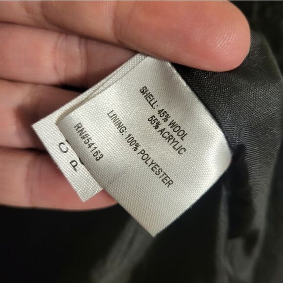 Calvin Klein Black Wool Blend Womens Pea Coat, Size 4 - Picture 8 of 8